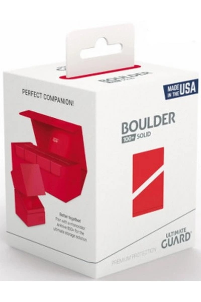 Ultimate Guard - Deck Box - Boulder 100+ Solid Red