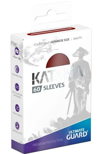 Protectores Katana Tam. Japonés - Ultimate Guard - Red - 60 Unid