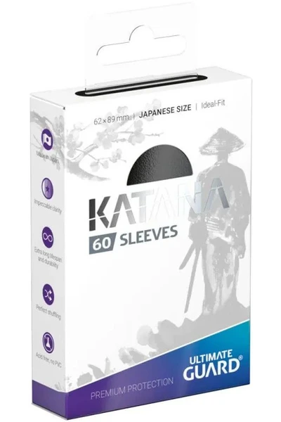 Protectores Katana Tam. Japonés - Ultimate Guard - Black - 60 Unid