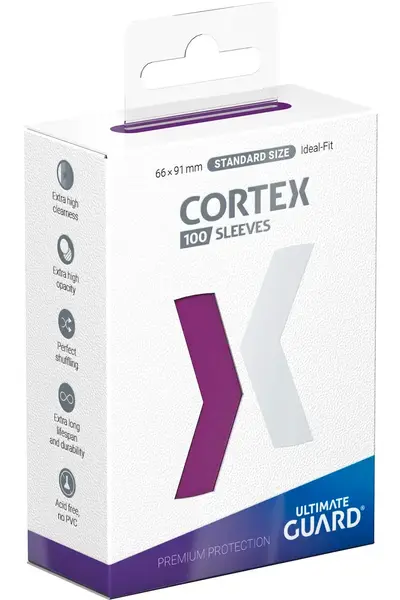 Protectores Cortex Sleeves Standard - Ultimate Guard - 100 Unid - Púrpura Matte
