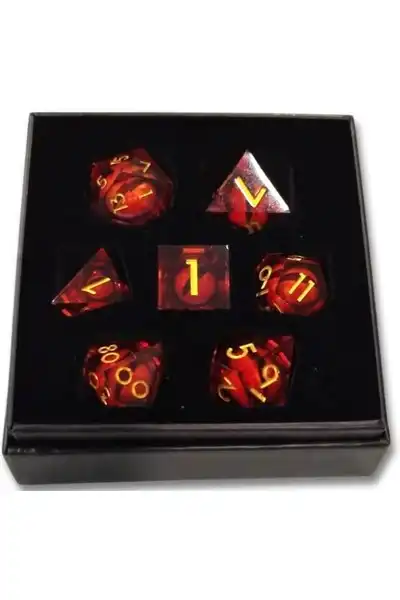 Set de 7 Dados Poliédricos - Ojos de Dragón