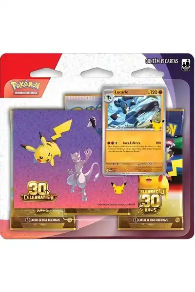 Pokemon TCG: Celebration 30th Anniversary/Celebração de 30 Anos - Blister 3 Boosters- (PT)